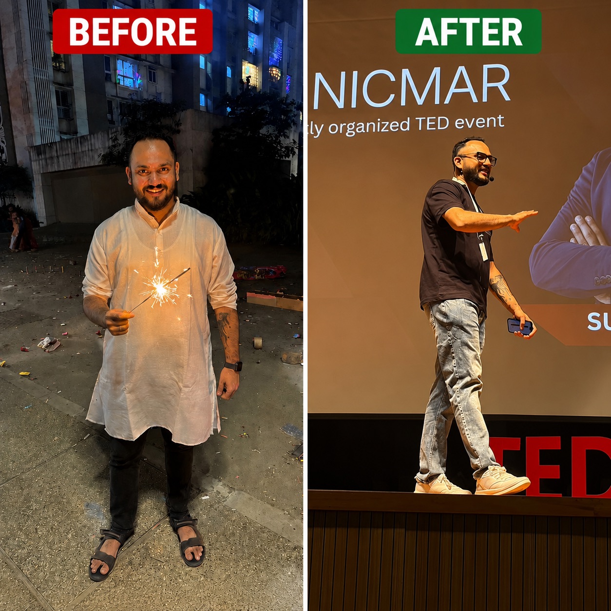 Client 01 before and after transformation